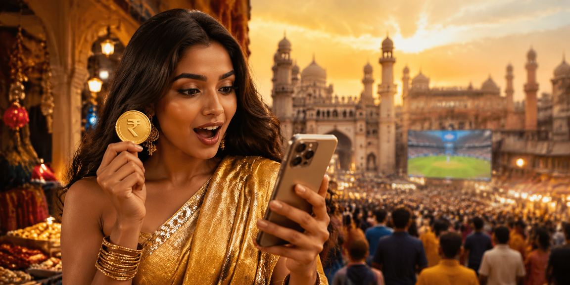 Indian player betting on Teen Patti with rupee notes